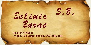 Selimir Barać vizit kartica